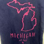 State of Mine  Shirt Womens Small S Blue Long Sleeve Relaxed Fit Loose MICHIGAN Photo 1