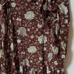Ulla Johnson  Lula Mini Dress in Heliotrope Silk Floral High Neck Long Sleeve 10 Photo 0