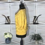 Vintage 80s 90s Yellow Knit Blouse Dolman Sleeves Large Photo 3