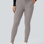 Halara Softlyzero HighWaisted Drawstring Full Length Joggers Gull Gray M P Photo 0