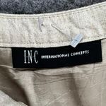 INC International Concepts Skirt Women 4 Linen A Line Flare Midi Cottage Granola Tan Photo 8