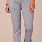 Democracy  Absolution Cargo Utility Pants Size 8 Roll Cuff Blue Shadow Stretch Photo 0