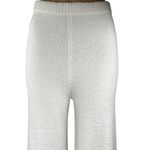 Magnolia Boutique White Fleece High Waisted Pull On Wide Leg Lounge Pants Sz S Photo 3