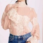 Revolve x We Are HAH Queen 4 A Day Copper Rose Sheer Lace Bodysuit Size Small Photo 0