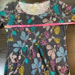 L.A. Soul Floral Print Cotton Knit Dress Pocketed Casual Womens Small Gray Photo 5