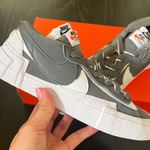 Nike New Blazer Low X Sacai Iron Grey Photo 3