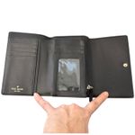 Kate Spade  Black Leather Street Callie Tri Folding Wallet Photo 4