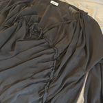 Topshop cut out tie neck chuck on in black Photo 4