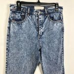 Happy x Nature High Rise Straight Leg Acid Wash Cotton Button Fly Jeans Size 26 Blue Photo 2