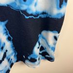 Chico's Tie Dye V-Neck Short Sleeve Tee Size 2 Large Americano Patriotic Summer Photo 3