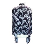 Winter Kate Purple Silk Blend Velvet Burnout Jasmine Open Cardigan Size Small Photo 2