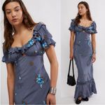 Free People  Bali Santa Cruz Maxi Embroidered Floral Dress S Photo 1