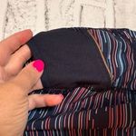 Lululemon Athleta Ready Set Go striped size XS shorts with two side pockets navy blue pink Photo 2
