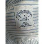 Brooks Brothers Women's White Blue Striped LS Button Down,  346, Sz: 4 (b50) Photo 5