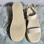 Steve Madden  Janice Woven Nubuck Platform Sandals Beige Platform Sandals Sz 10M Photo 8