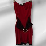 Shirley of‎ Hollywood Red Velvet Mini Negligee Dress Size XS Photo 5