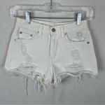 Lovers + Friends Revolve High Rise White Distressed Jack Short Photo 1