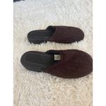 Cable Knit Slippers Mules Clogs Brown Acrylic Cozy Comfort Slip On Shoes Size 10 Photo 1