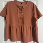 Ann Taylor  Loft Polyester Spandex short sleeve shirt/blouse. Size Large … Photo 0