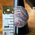 Natural Pink Sapphire Sterling Silver Cocktail Ring Size 10 Photo 4