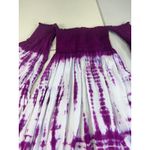 Just From Bali Purple Tie Dye Off Shoulder Bell Sleeve midi‎ Dress one size S ,M Photo 4