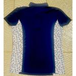 IZOD  Top Women's Size  Blue Golf Cart Print Short Sleeve Comfort Logo Summer Med Photo 4