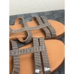 Bella Vita  Women's Size 6 Strappy Sandal Gray Brown Italian Leather Crocodile Photo 4