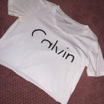 Calvin Klein cropped white  top Photo 0