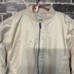 Athleta NWT  SATEEN BOMBER jacket Bone cream size M Photo 2