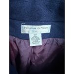 Preston & York  100% Wool Navy Button Front Coat Jacket 16W Lined Pockets Classic Photo 3