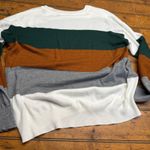 SHEIN Curve 0XL Colorblock Striped Long Sleeve Sweater Women's White Size undefined Photo 3