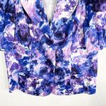 New Directions XLP Jacket‎ Blazer Short Sleeve Blue Purple Watercolor Lined 740 Size undefined Photo 3