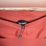 525 America  | Red Clay Linen Tulip Hem Midi Skirt Photo 4