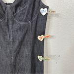 Randolph Duke The Look Black Denim Zip Pleated Corset Dress / Size 14 Western Gray Photo 12