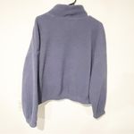 Playboy  Sweater Adult Medium Blue Oversized Cropped Mock Neck Sherpa Fleece Photo 5