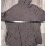 Vera Wang Simply  Brown Cable Ribbed Knit Wrap Turtleneck Pullover Sweater Large Photo 5