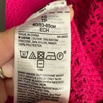 Banana Republic  Pointelle Short Sleeve Mini Sweater Dress Fuchsia Pink XS Photo 4