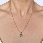 Handmade Green Oval Pendant Necklace 🌿 Photo 0