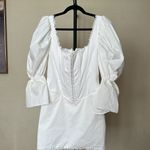 House Of CB  'Matilda' White Puff Sleeve Corset Dress‎ Size L Photo 3