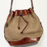Timberland Vintage Suede Leather Bucket Bag | Crossbody Drawstring | EUC Photo 0