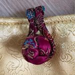 Chinese Oriental Vintage Silk Golden Red Double Handle Shoulder Bag Tote Purse Photo 14