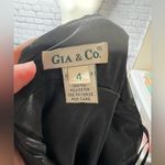 Gia & co satin black halter dress size 4 Photo 2