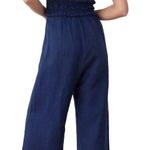 Bella Dahl NEW  smocked strapless jumpsuit in summer night navy revolve small Photo 1