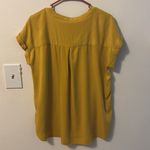 A New Day Rose + Olive Blouse Size M Mustard Yellow Color Short Sleeves Photo 6