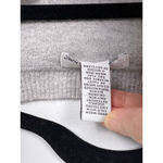 Lucy & Laurel  Wrap Sweater | Medium | Gray Lambswool Angora Satin Bow Luxury Photo 2