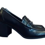 Marc Fisher Black Metal Bit Academia Witchy Slip On Dress Formal Heeled Loafer Photo 2