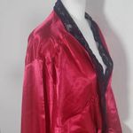 Frederick's of Hollywood Ruby Pink Satin Robe Size 1X NWT Lingerie Shower Photo 4