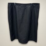 Isaac Mizrahi 3-Piece Pant/Skirt Suit Classic Pinstripe Design Black Women's 12 Photo 2