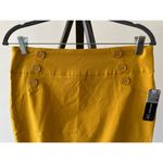 Soho NWT  APPAREL LTD Pencil Skirt Mustard Yellow Button Accent Photo 2