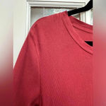 Calvin Klein CK Jeans Burgundy Ribbed Long Sleeve Sweater Midi Dress Size Large Photo 2
